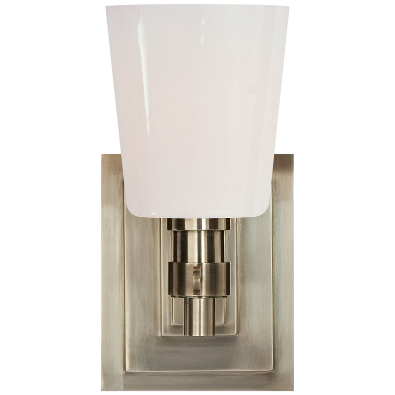 Visual Comfort Signature TOB 2152AN-WG One Light Bath Sconce, Antique Nickel
