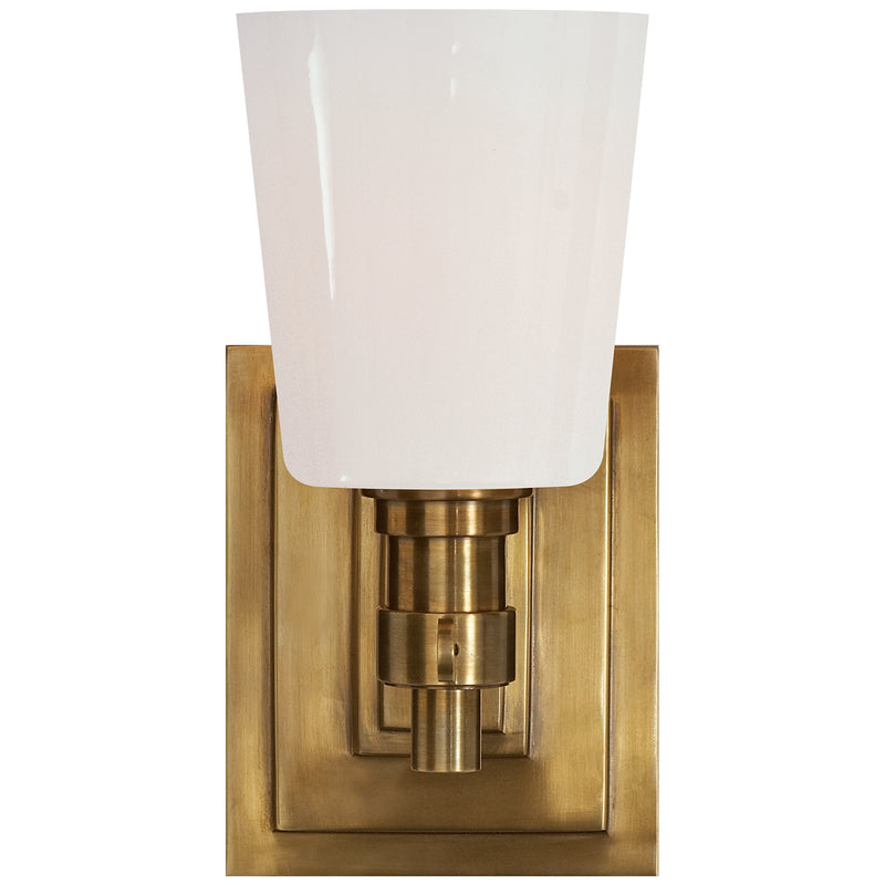Visual Comfort Signature TOB 2152HAB-WG One Light Bath Sconce, Hand-Rubbed Antique Brass