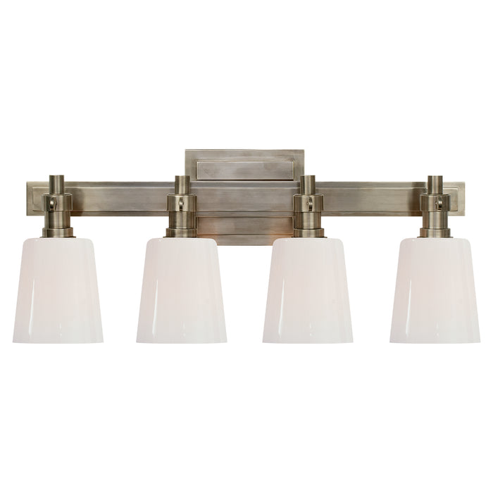 Visual Comfort Signature TOB 2153AN-WG Four Light Bath Sconce, Antique Nickel