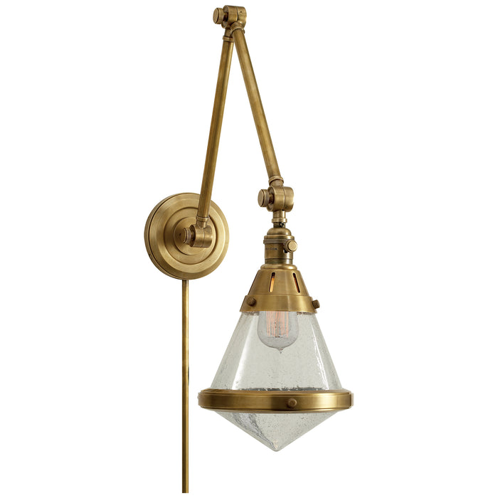 Visual Comfort Signature TOB 2156HAB-SG One Light Wall Sconce, Hand-Rubbed Antique Brass