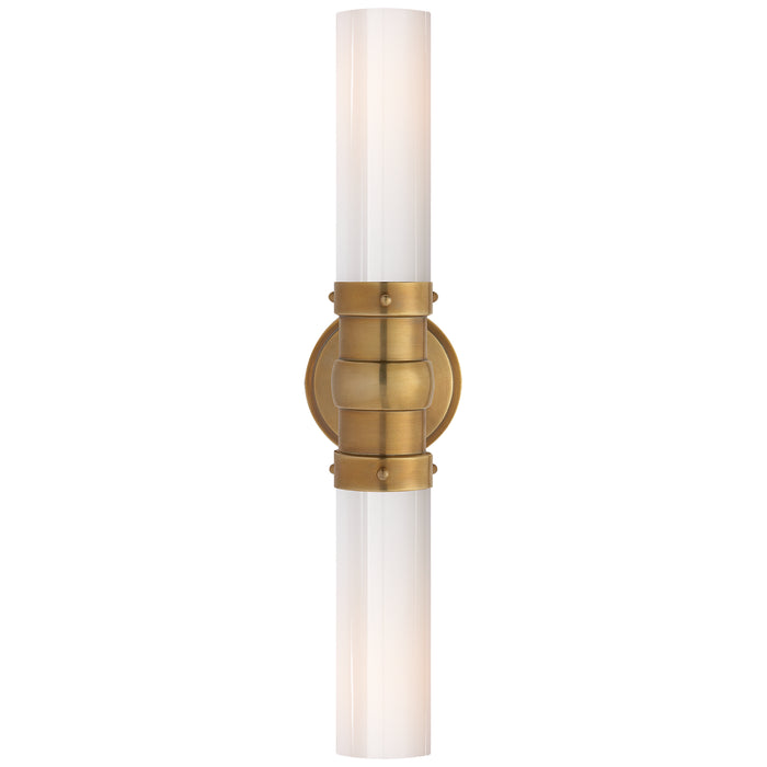 Visual Comfort Signature TOB 2186HAB-WG Two Light Bath Sconce, Hand-Rubbed Antique Brass