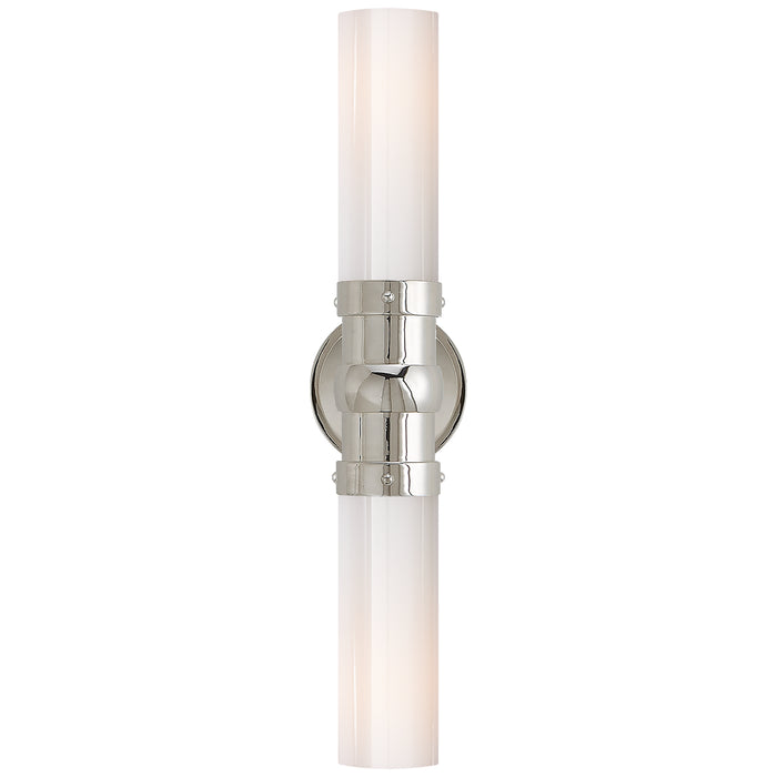 Visual Comfort Signature TOB 2186PN-WG Two Light Bath Sconce, Polished Nickel