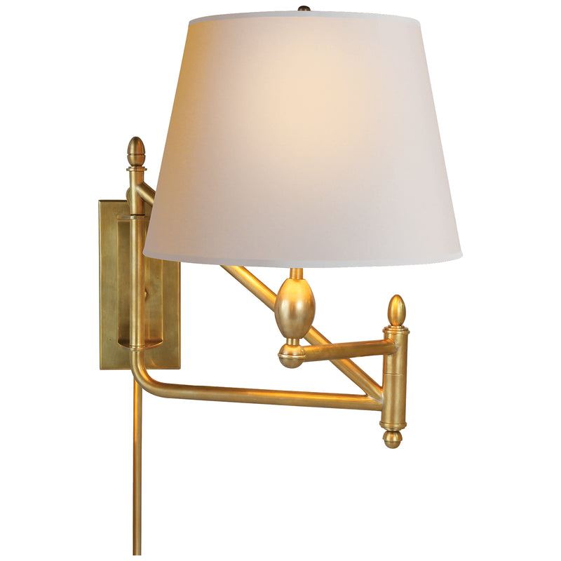 Visual Comfort Signature TOB 2203HAB-NP One Light Wall Sconce, Hand-Rubbed Antique Brass