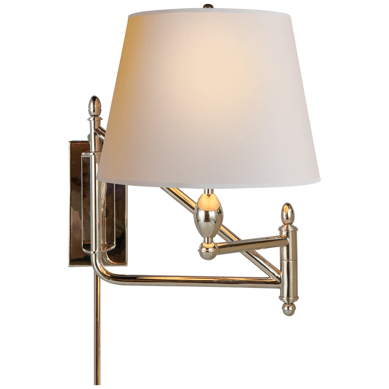 Visual Comfort Signature TOB 2203PN-NP One Light Wall Sconce, Polished Nickel
