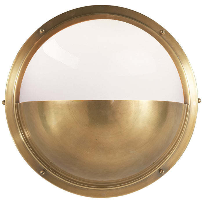 Visual Comfort Signature TOB 2208HAB-WG One Light Wall Sconce, Hand-Rubbed Antique Brass