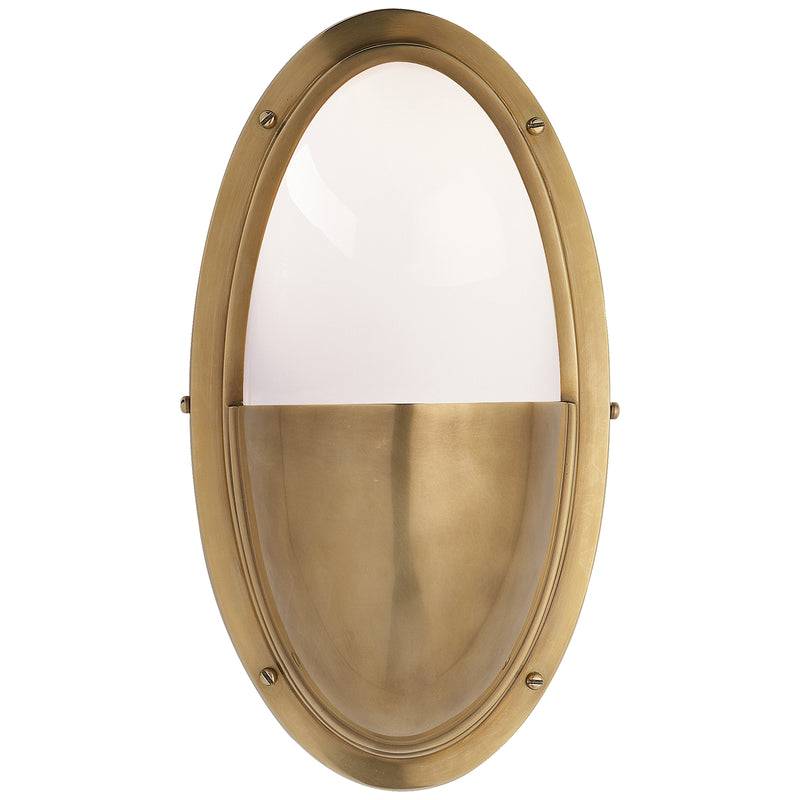 Visual Comfort Signature TOB 2209HAB-WG One Light Wall Sconce, Hand-Rubbed Antique Brass