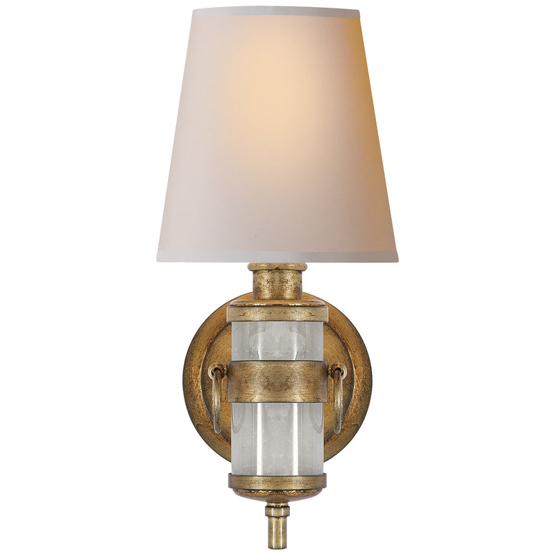 Visual Comfort Signature TOB 2730Q-NP One Light Wall Sconce, Natural Quartz Stone