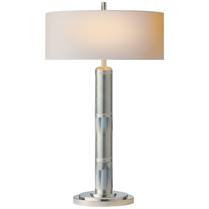 Visual Comfort Signature TOB 3001PN-NP Two Light Table Lamp, Polished Nickel
