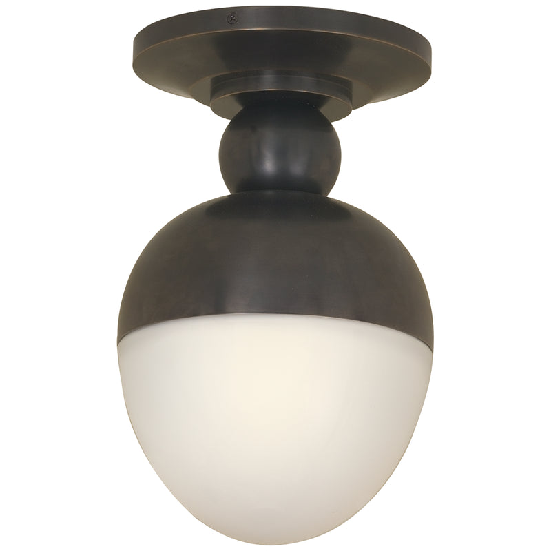 Visual Comfort Signature TOB 4006BZ-WG One Light Flush Mount, Bronze