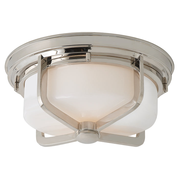 Visual Comfort Signature TOB 4013PN-WG Two Light Flush Mount, Polished Nickel