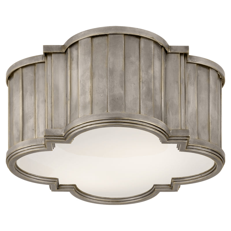 Visual Comfort Signature TOB 4130AN-WG Two Light Flush Mount, Antique Nickel