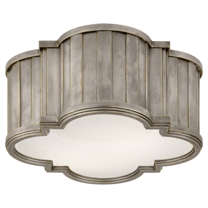 Visual Comfort Signature TOB 4130AN-WG Two Light Flush Mount, Antique Nickel