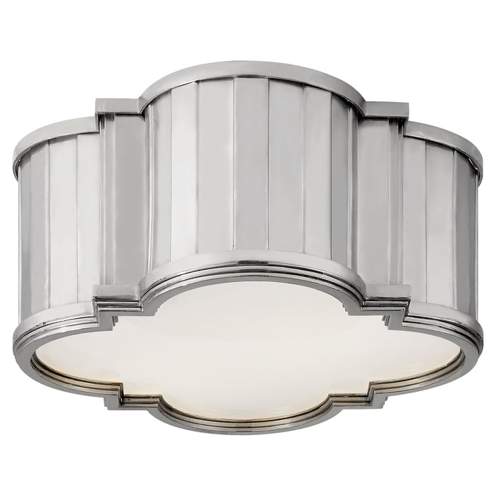 Visual Comfort Signature TOB 4130PN-WG Two Light Flush Mount, Polished Nickel