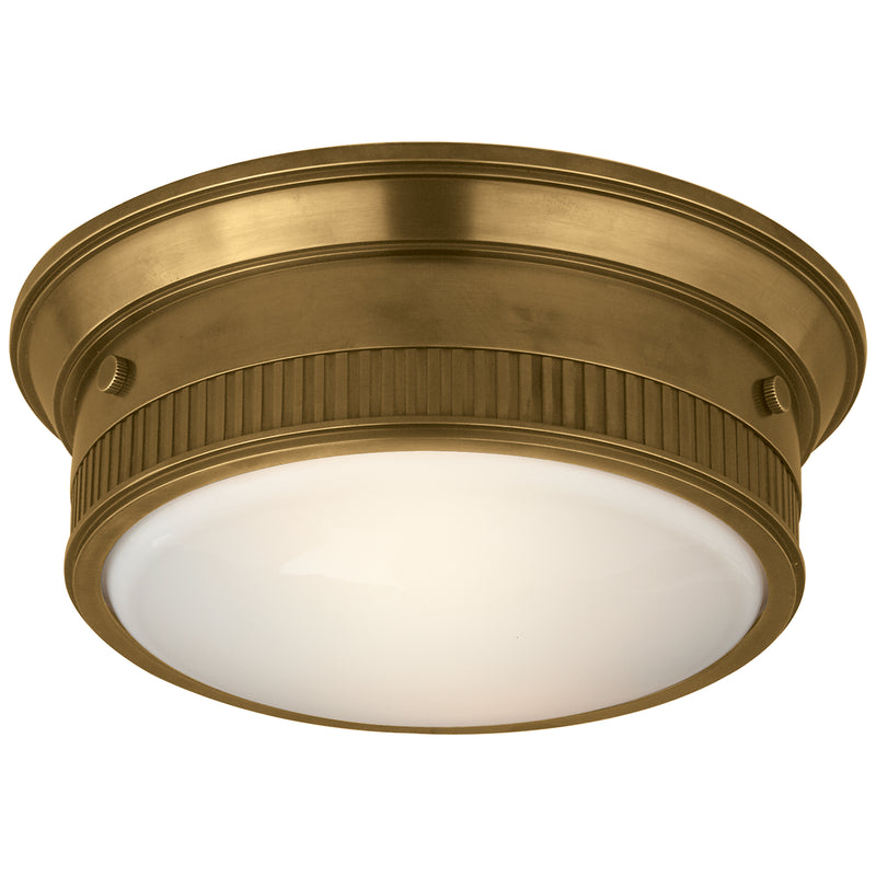 Visual Comfort Signature TOB 4203HAB Two Light Flush Mount, Hand-Rubbed Antique Brass