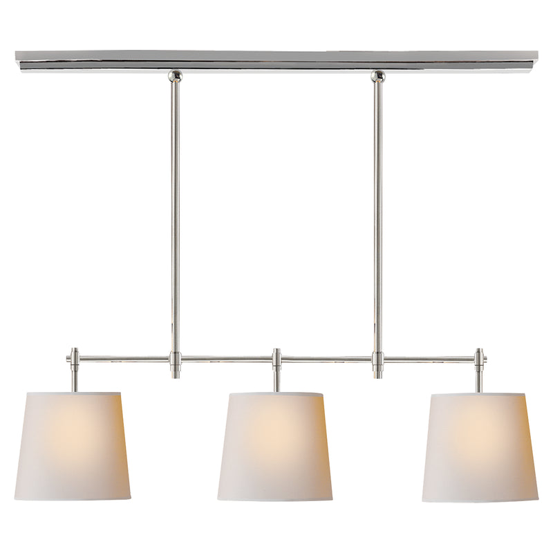 Visual Comfort Signature TOB 5004PN-NP Three Light Billiard, Polished Nickel