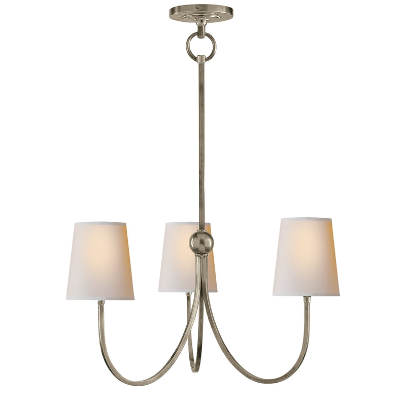 Visual Comfort Signature TOB 5009AN-NP Three Light Chandelier, Antique Nickel
