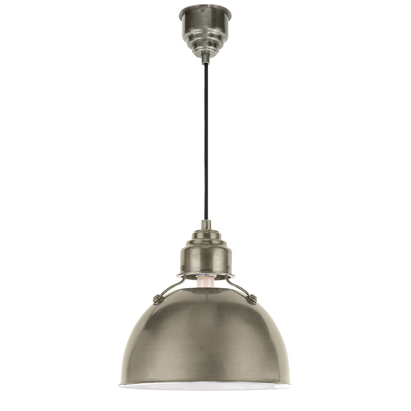 Visual Comfort Signature TOB 5012AN One Light Pendant, Antique Nickel