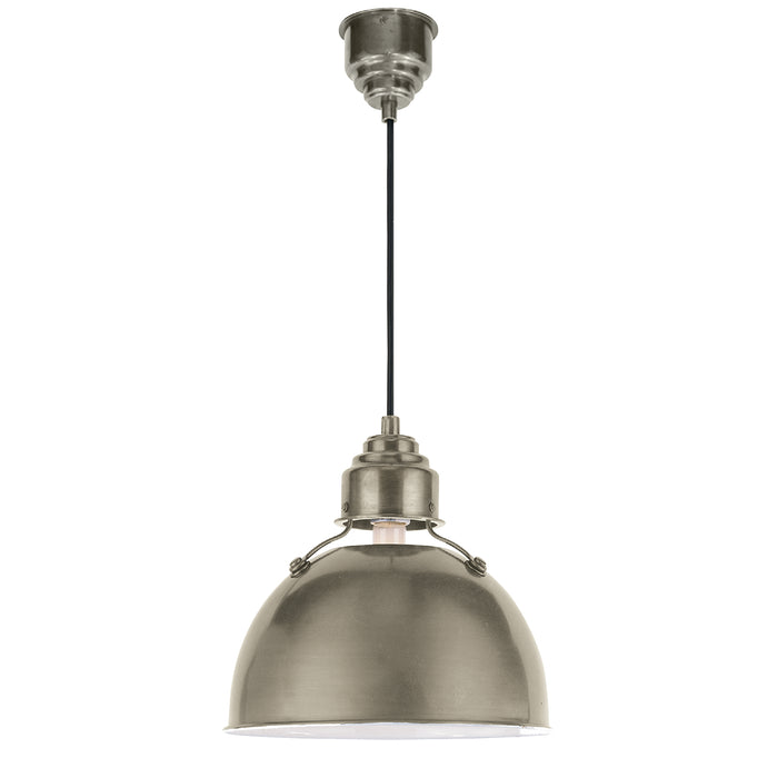 Visual Comfort Signature TOB 5012AN One Light Pendant, Antique Nickel
