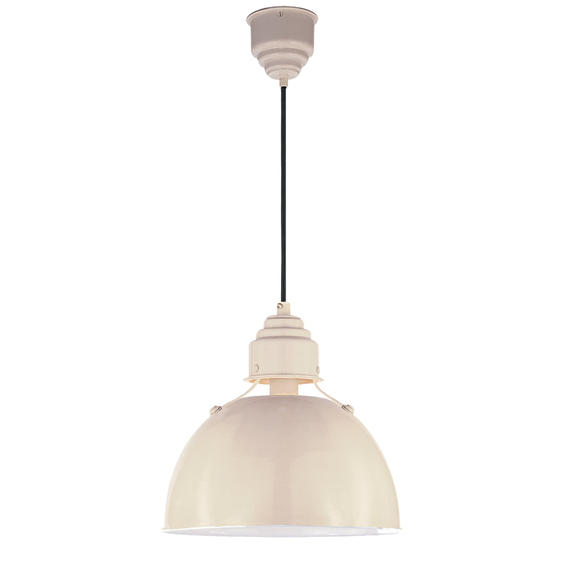 Visual Comfort Signature TOB 5012AW One Light Pendant, Lightly Antique White