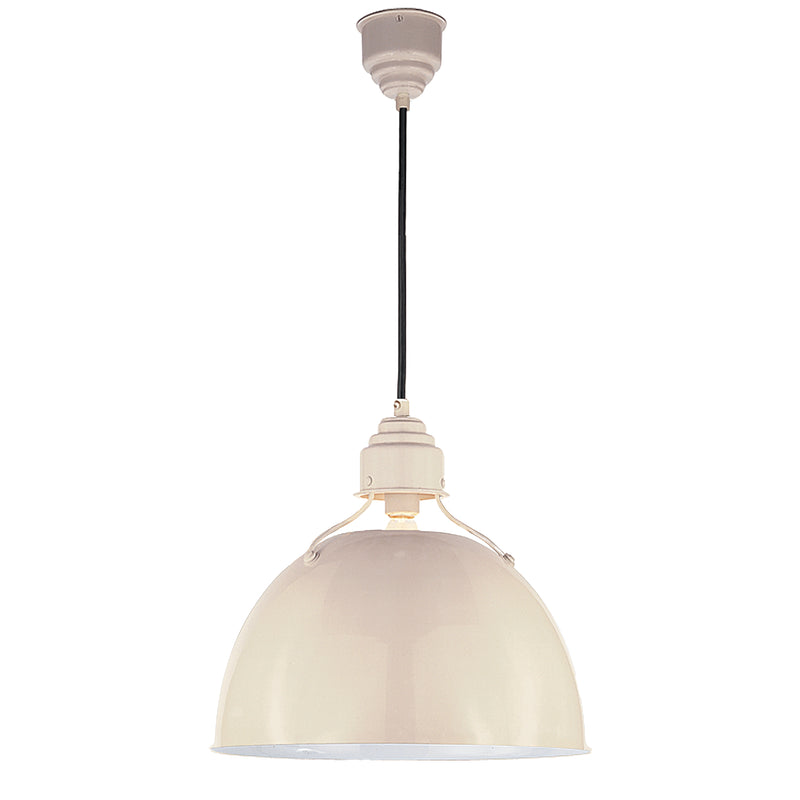 Visual Comfort Signature TOB 5013AW One Light Pendant, Lightly Antique White