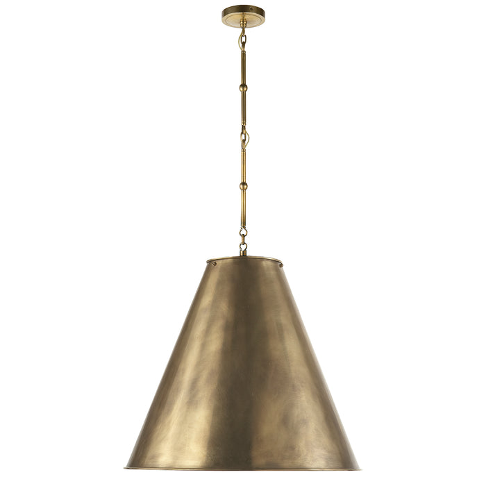 Visual Comfort Signature TOB 5014HAB-HAB Two Light Pendant, Hand-Rubbed Antique Brass