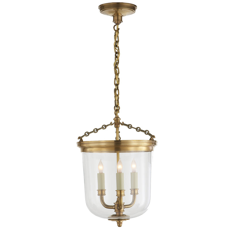 Visual Comfort Signature TOB 5030HAB Three Light Lantern, Hand-Rubbed Antique Brass