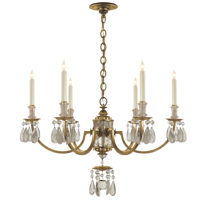 Visual Comfort Signature TOB 5036GI Six Light Chandelier, Gilded Iron