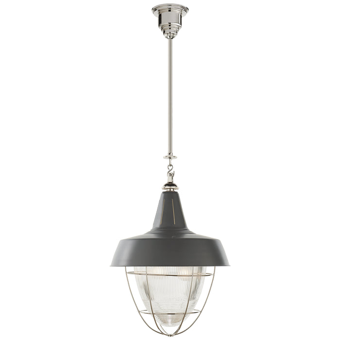 Visual Comfort Signature TOB 5042PN-G Two Light Pendant, Polished Nickel