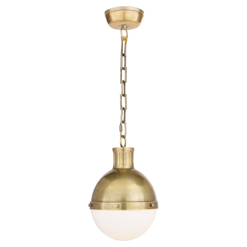 Visual Comfort Signature TOB 5062HAB-WG One Light Pendant, Hand-Rubbed Antique Brass