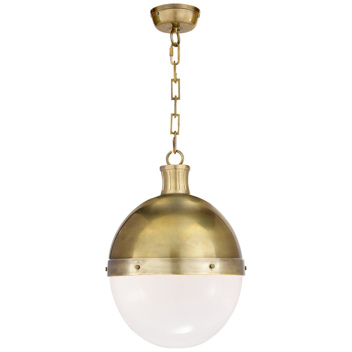 Visual Comfort Signature TOB 5063HAB-WG Two Light Pendant, Hand-Rubbed Antique Brass