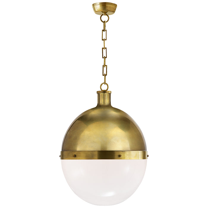 Visual Comfort Signature TOB 5064HAB-WG Two Light Pendant, Hand-Rubbed Antique Brass