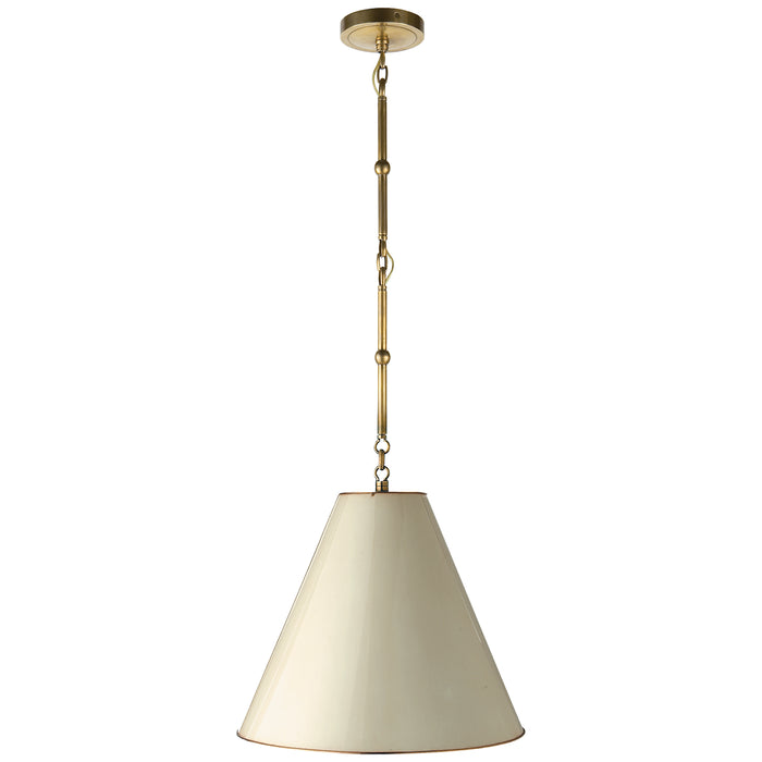 Visual Comfort Signature TOB 5090HAB-AW One Light Pendant, Hand-Rubbed Antique Brass