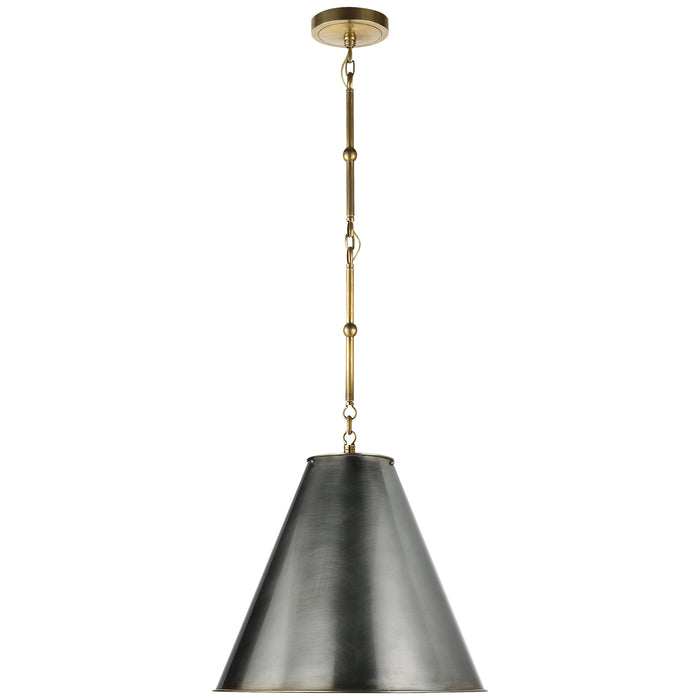 Visual Comfort Signature TOB 5090HAB-BZ One Light Pendant, Hand-Rubbed Antique Brass