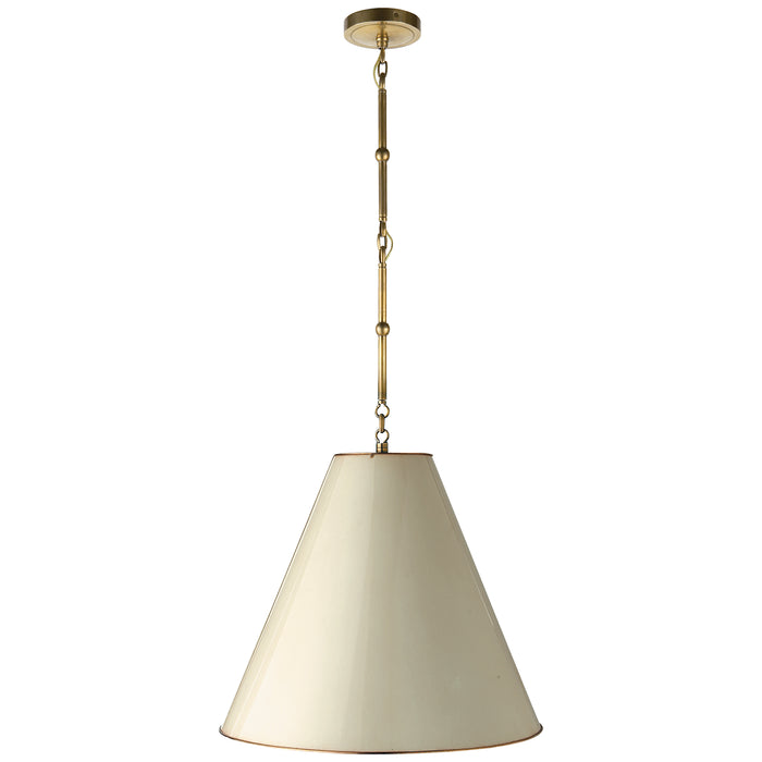 Visual Comfort Signature TOB 5091HAB-AW One Light Pendant, Hand-Rubbed Antique Brass