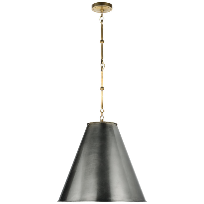 Visual Comfort Signature TOB 5091HAB-BZ One Light Pendant, Hand-Rubbed Antique Brass