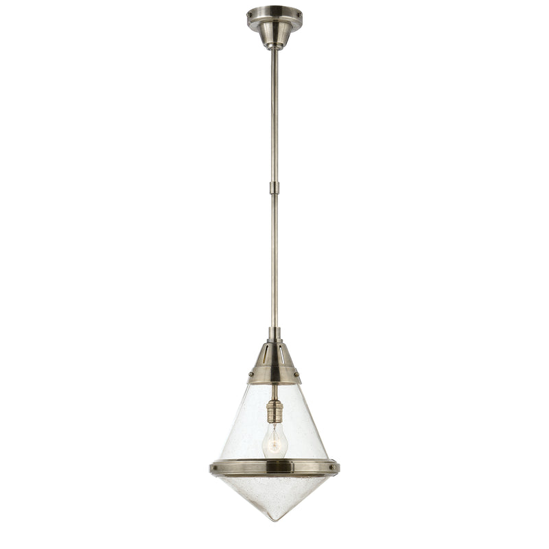 Visual Comfort Signature TOB 5155AN-SG One Light Pendant, Antique Nickel