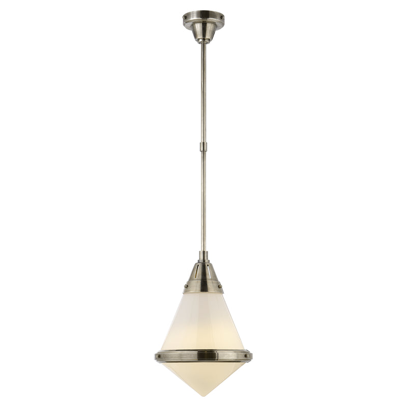 Visual Comfort Signature TOB 5155AN-WG One Light Pendant, Antique Nickel