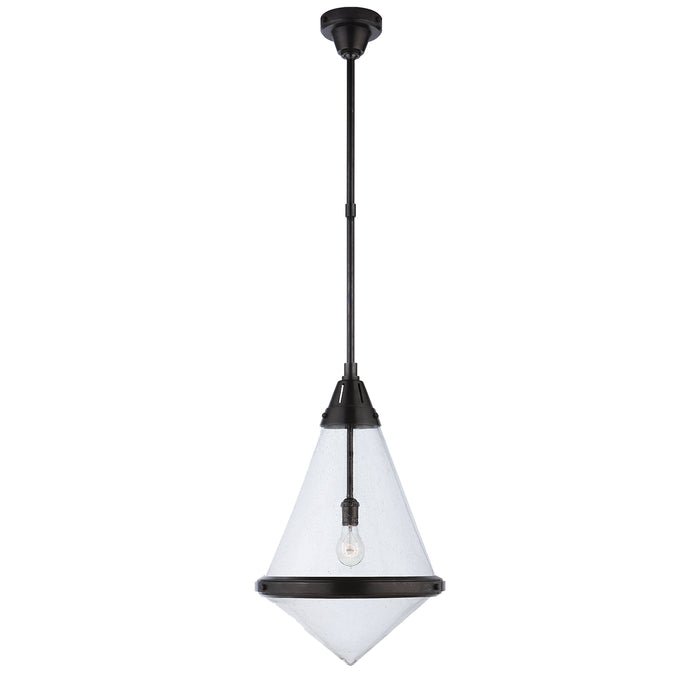 Visual Comfort Signature TOB 5156BZ-SG One Light Pendant, Bronze