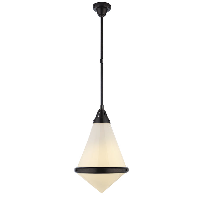 Visual Comfort Signature TOB 5156BZ-WG One Light Pendant, Bronze