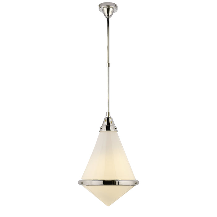 Visual Comfort Signature TOB 5156PN-WG One Light Pendant, Polished Nickel