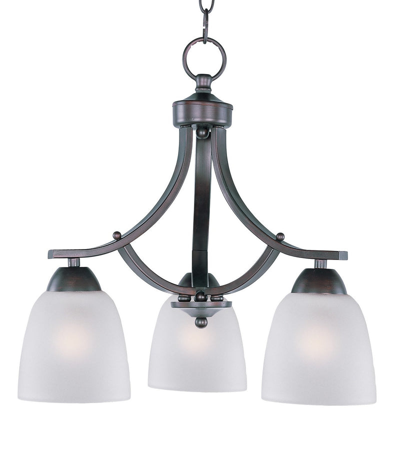Maxim 11223FTOI Three Light Chandelier, Oil Rubbed Bronze