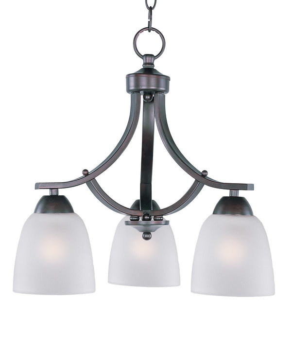 Maxim 11223FTOI Three Light Chandelier, Oil Rubbed Bronze