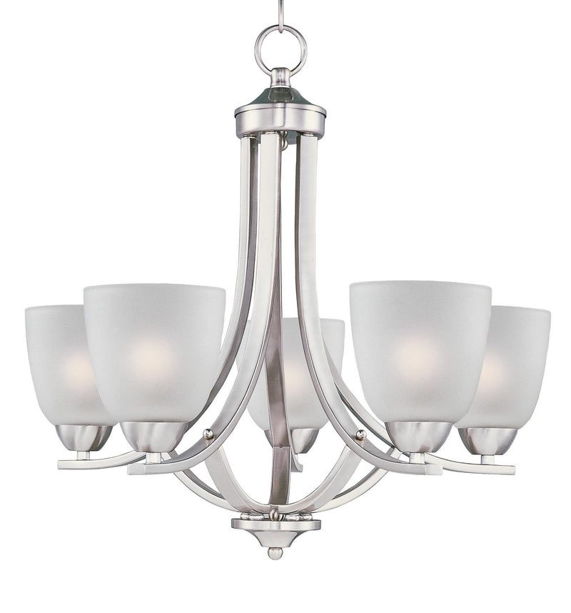 Maxim 11225FTSN Five Light Chandelier, Satin Nickel