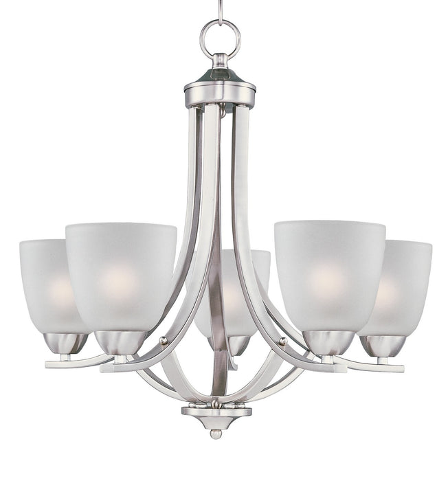 Maxim 11225FTSN Five Light Chandelier, Satin Nickel