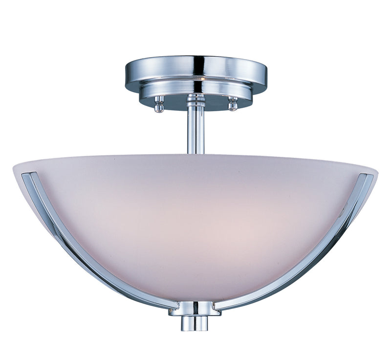 Maxim 20021SWPC Three Light Semi-Flush Mount, Polished Chrome