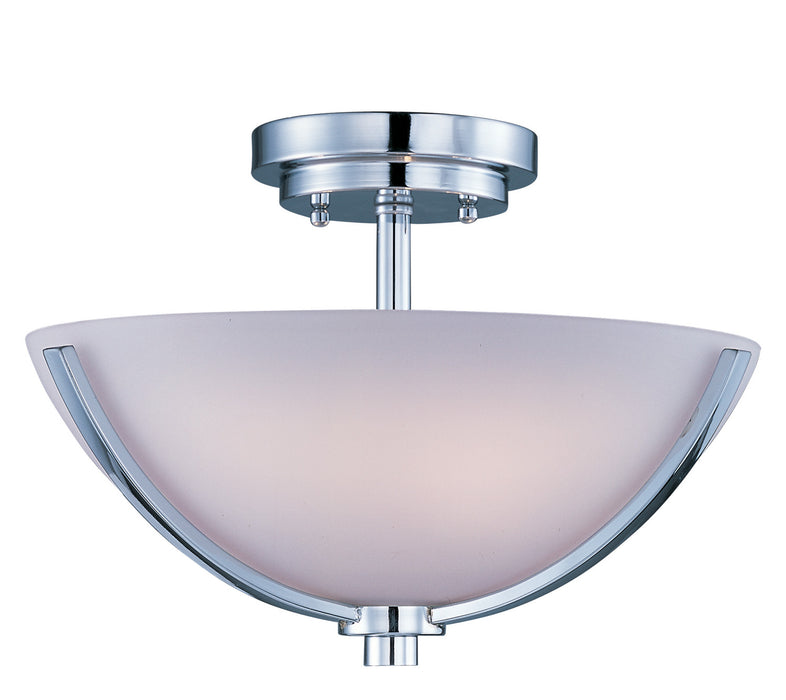 Maxim 20021SWPC Three Light Semi-Flush Mount, Polished Chrome