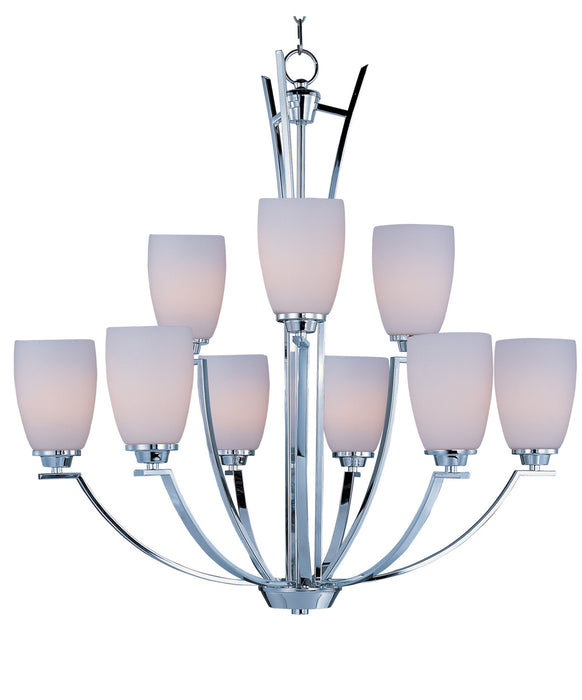 Maxim 20026SWPC Nine Light Chandelier, Polished Chrome