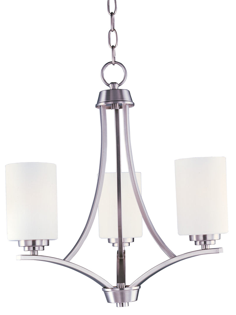Maxim 20033SWSN Three Light Chandelier, Satin Nickel