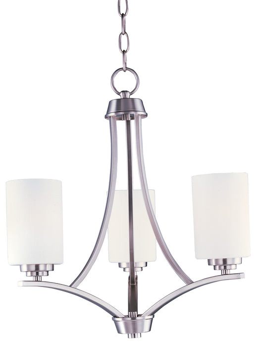 Maxim 20033SWSN Three Light Chandelier, Satin Nickel
