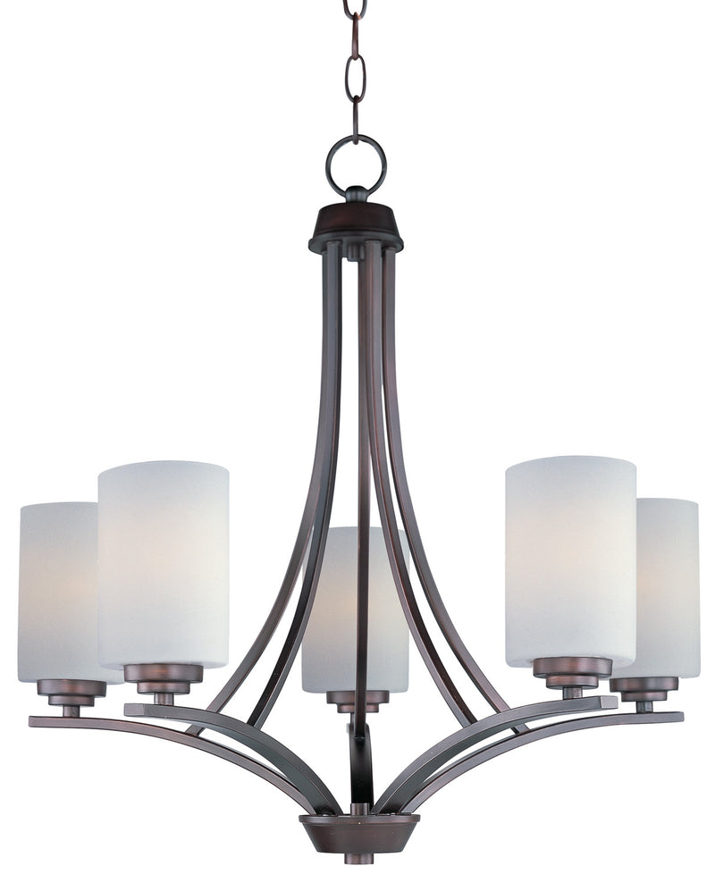 Maxim 20035SWOI Five Light Chandelier, Oil Rubbed Bronze
